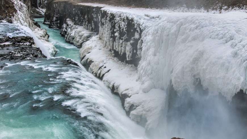 Gulfoss Wasserfall, Islanda Gulfoss, Island