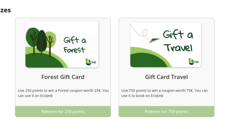Forest Gift Card and Travel Gift Card