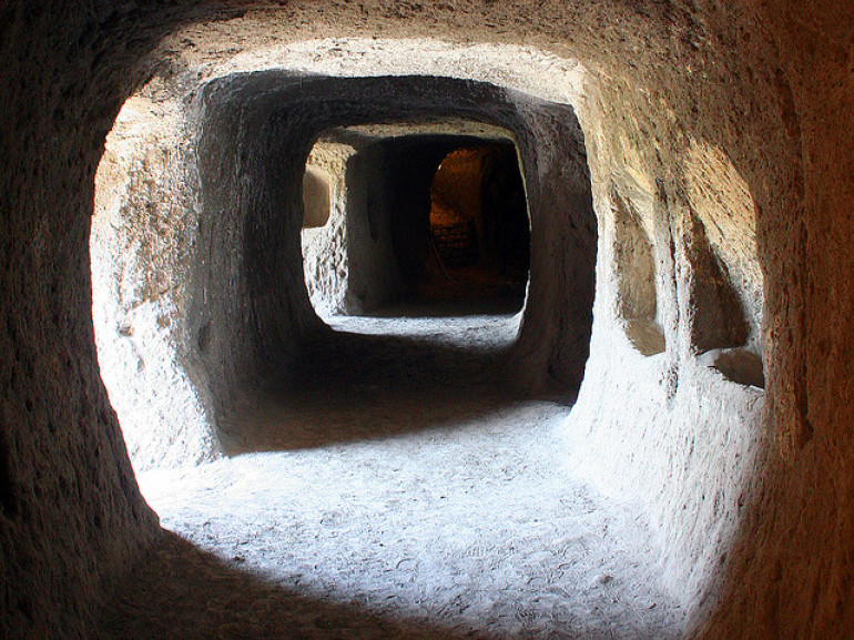 Orvieto U-Bahn, die unter seinen Tunnel, archaischen Geheimnisse versteckt