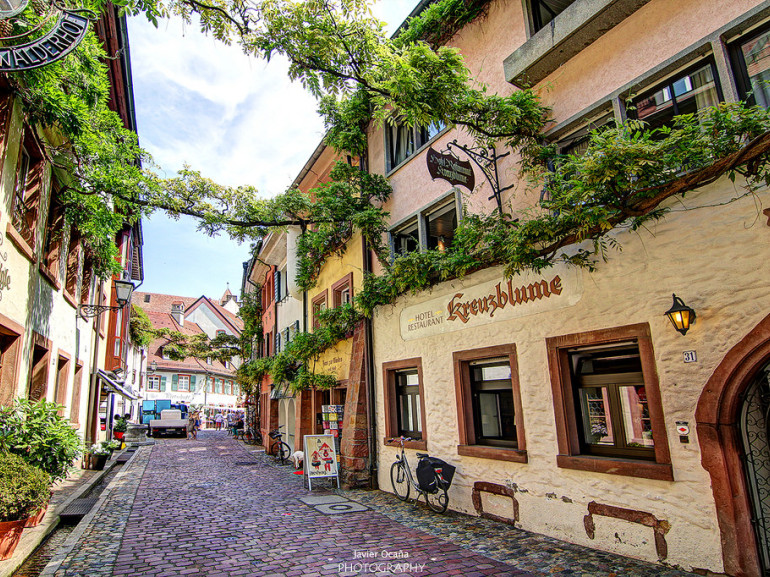 Eine typische Strasse von Freiburg